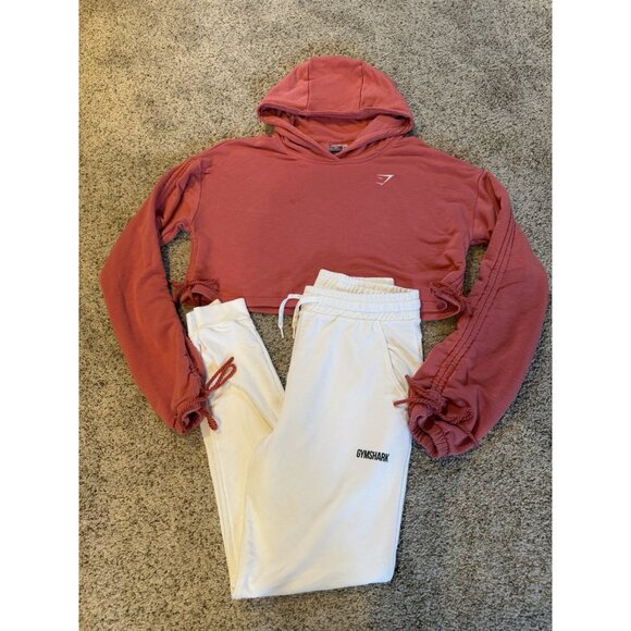 Gym Shark Women’s Joggers And Crop Hoodie Medium Set - Picture 1 of 3